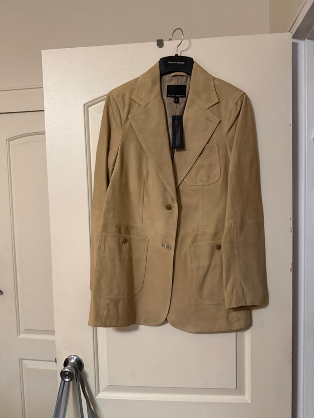 Genuine Suede Banana Republic Women's Light Tan Suede Blazer